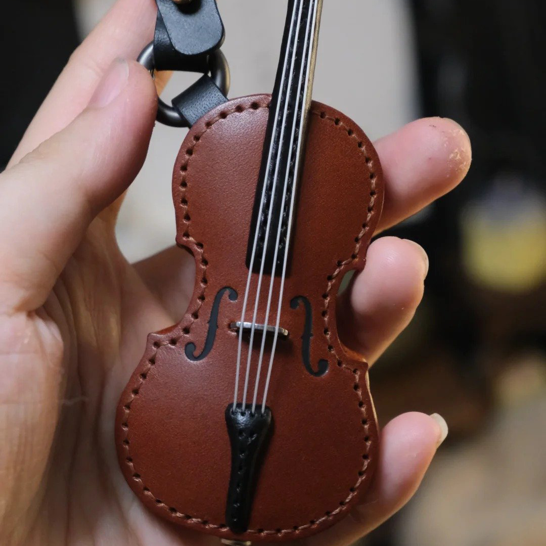 🔥Letzter Tag 70% RABATT🎁Handgefertigter Leder Violin- & Cello-Schlüsselanhänger🎻