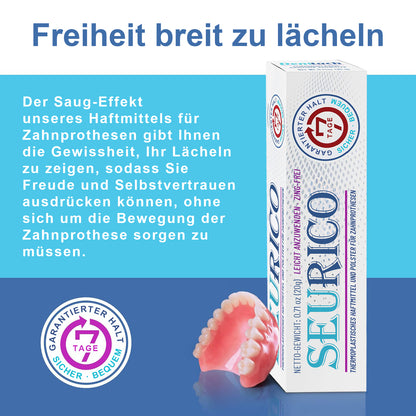 😁✨[Offizieller Markenshop] Seurico™ - Thermoplastischer Zahnprothesenhaftstoff & Polsterung (20 Gramm)